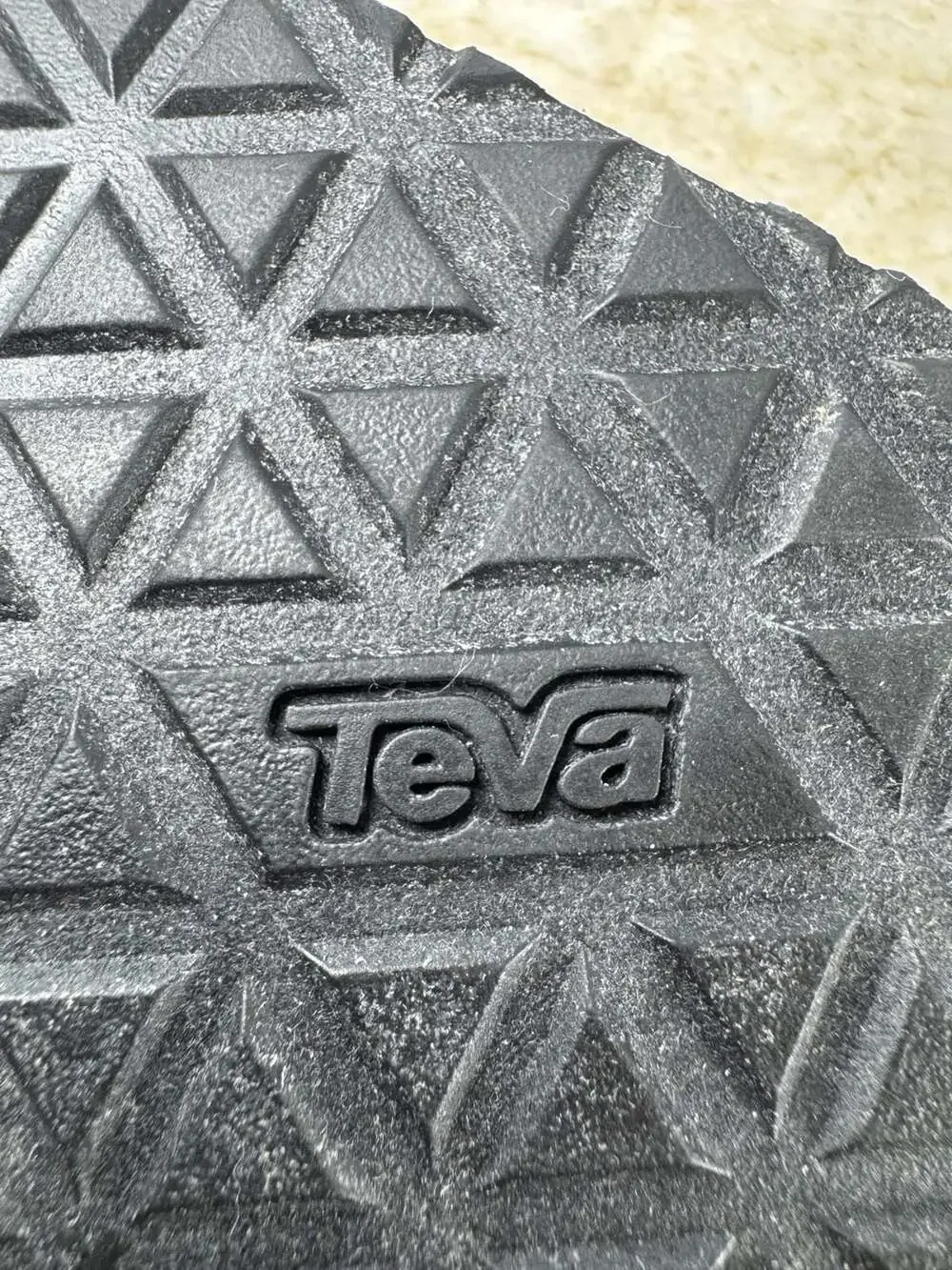 Teva Original Universal Kids K3 Sport Sandals Black Gray Geometric Hook & Loop
